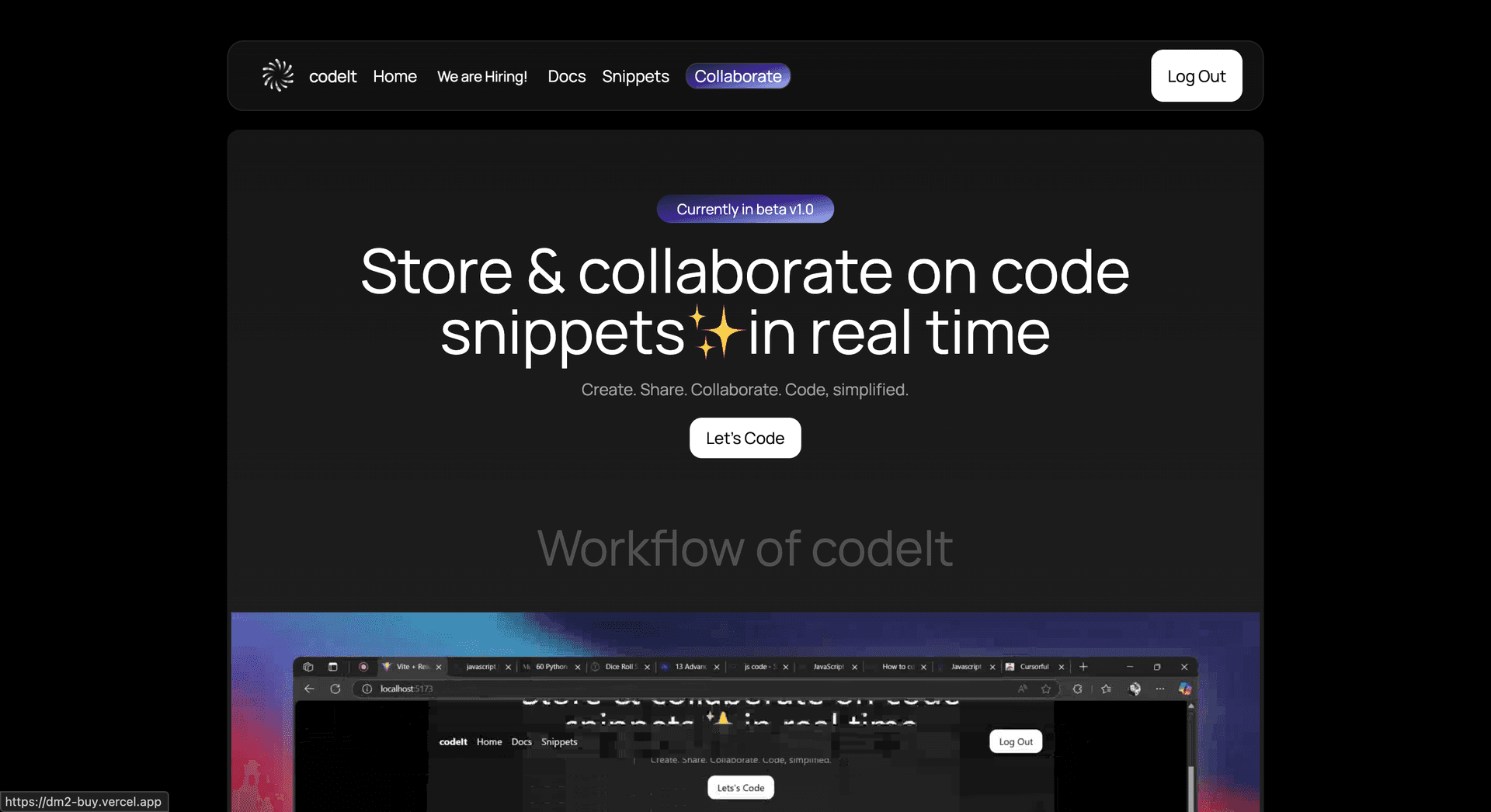CodeIt: Real-Time Collaborative Code Editor